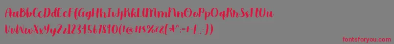 Moonbright Demo Font – Red Fonts on Gray Background