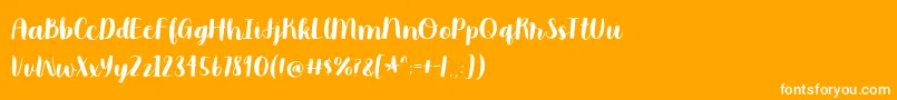 フォントMoonbright Demo – オレンジの背景に白い文字