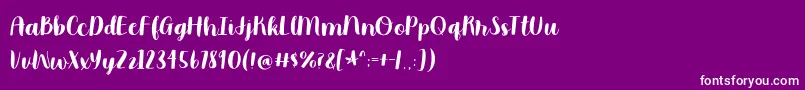 Moonbright Demo-Schriftart – Weiße Schriften auf violettem Hintergrund