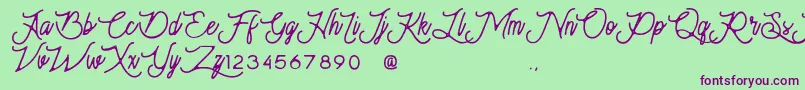 Moonchrome Font – Purple Fonts on Green Background