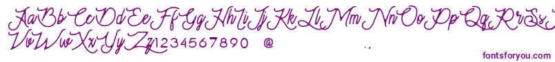 Moonchrome Font – Purple Fonts on White Background