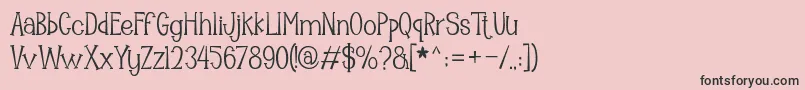 Mooncrato Font – Black Fonts on Pink Background