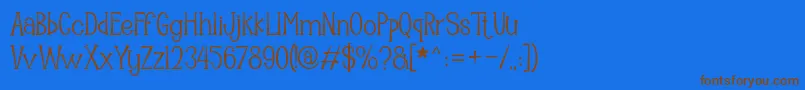 Mooncrato Font – Brown Fonts on Blue Background