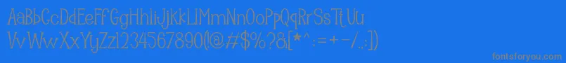Mooncrato Font – Gray Fonts on Blue Background