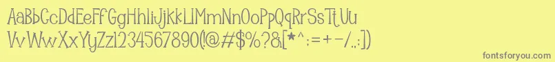 Mooncrato Font – Gray Fonts on Yellow Background