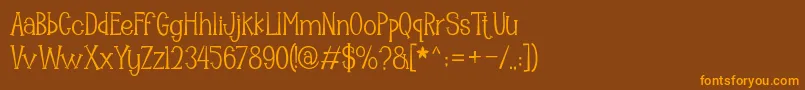 Mooncrato Font – Orange Fonts on Brown Background