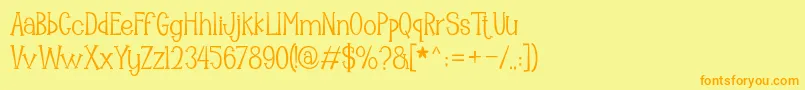 Mooncrato Font – Orange Fonts on Yellow Background