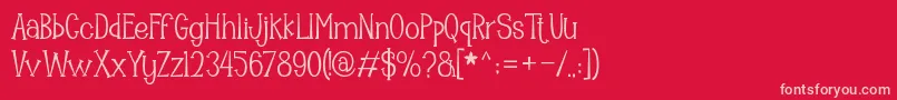 Mooncrato Font – Pink Fonts on Red Background