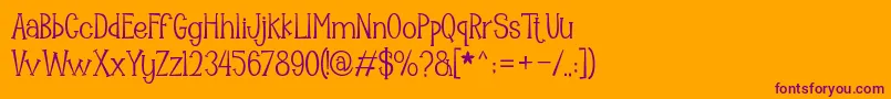Mooncrato Font – Purple Fonts on Orange Background