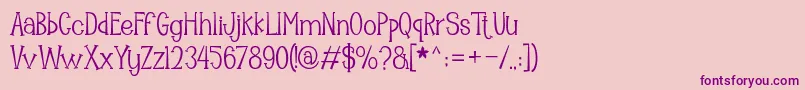 Mooncrato Font – Purple Fonts on Pink Background