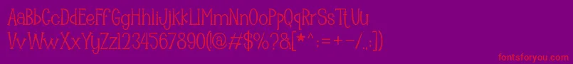 Mooncrato Font – Red Fonts on Purple Background