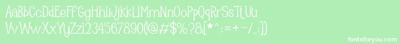 Mooncrato Font – White Fonts on Green Background