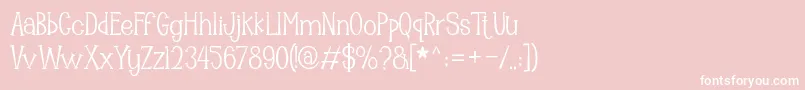 Mooncrato Font – White Fonts on Pink Background