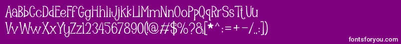 Mooncrato Font – White Fonts on Purple Background