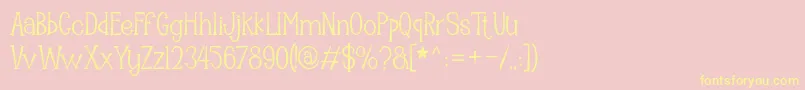 Mooncrato Font – Yellow Fonts on Pink Background