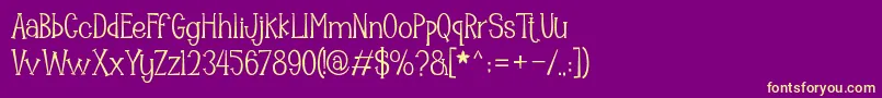 Mooncrato Font – Yellow Fonts on Purple Background