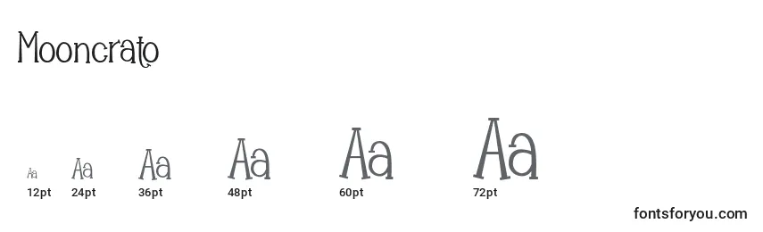 Mooncrato Font Sizes