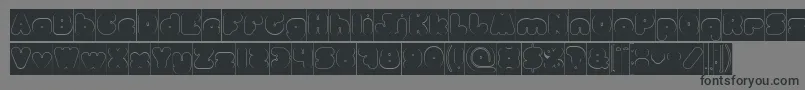 Шрифт MOONLIGHT Hollow Inverse – чёрные шрифты на сером фоне