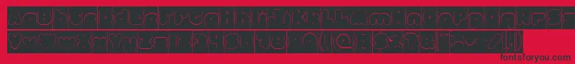 MOONLIGHT Hollow Inverse Font – Black Fonts on Red Background