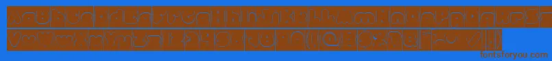 MOONLIGHT Hollow Inverse Font – Brown Fonts on Blue Background