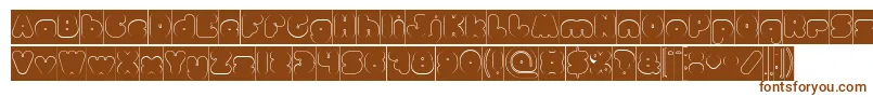 Шрифт MOONLIGHT Hollow Inverse – коричневые шрифты на белом фоне