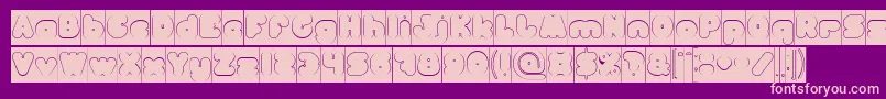 MOONLIGHT Hollow Inverse Font – Pink Fonts on Purple Background