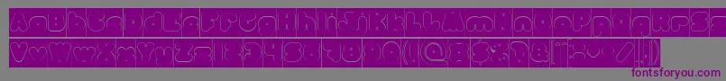 Шрифт MOONLIGHT Hollow Inverse – фиолетовые шрифты на сером фоне