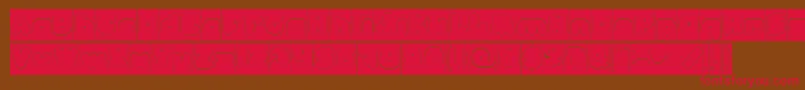 MOONLIGHT Hollow Inverse Font – Red Fonts on Brown Background