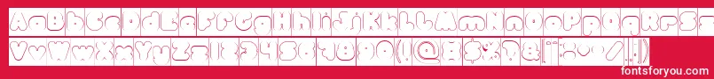 MOONLIGHT Hollow Inverse Font – White Fonts on Red Background