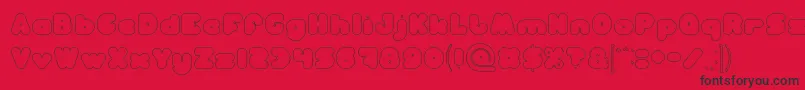 MOONLIGHT Hollow Font – Black Fonts on Red Background