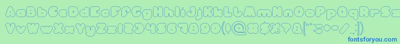 MOONLIGHT Hollow Font – Blue Fonts on Green Background