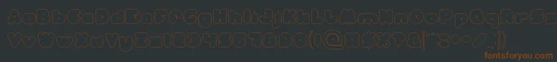 MOONLIGHT Hollow-fontti – ruskeat fontit mustalla taustalla