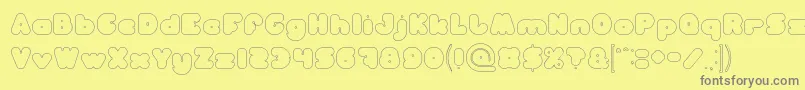 MOONLIGHT Hollow Font – Gray Fonts on Yellow Background