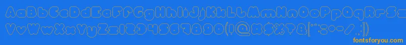 MOONLIGHT Hollow Font – Orange Fonts on Blue Background