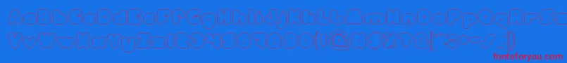 MOONLIGHT Hollow Font – Red Fonts on Blue Background