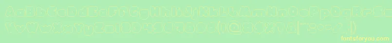 MOONLIGHT Hollow Font – Yellow Fonts on Green Background