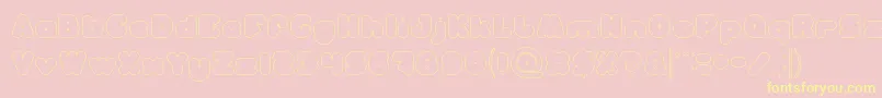 MOONLIGHT Hollow Font – Yellow Fonts on Pink Background