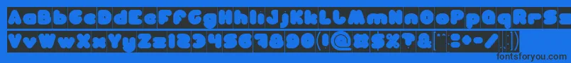 フォントMOONLIGHT Inverse – 黒い文字の青い背景