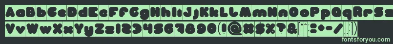 フォントMOONLIGHT Inverse – 黒い背景に緑の文字