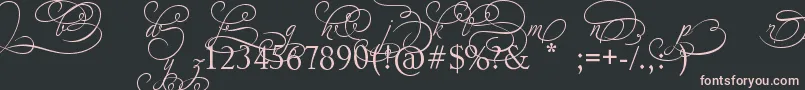 AdiosScriptAltIvAndOrns Font – Pink Fonts on Black Background