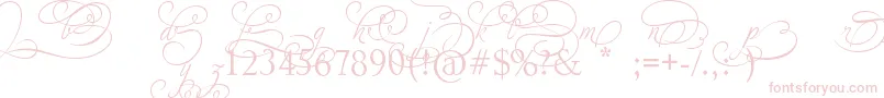 フォントAdiosScriptAltIvAndOrns – ピンクのフォント