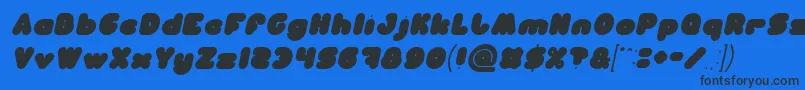 フォントMOONLIGHT Italic – 黒い文字の青い背景