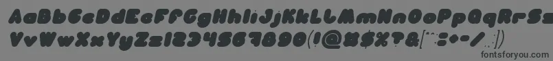 フォントMOONLIGHT Italic – 黒い文字の灰色の背景