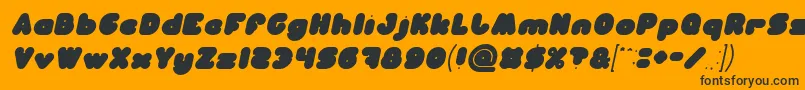 MOONLIGHT Italic Font – Black Fonts on Orange Background