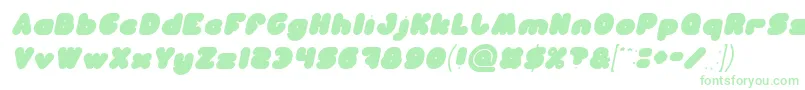 MOONLIGHT Italic Font – Green Fonts on White Background