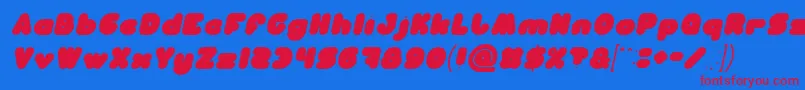 Шрифт MOONLIGHT Italic – красные шрифты на синем фоне