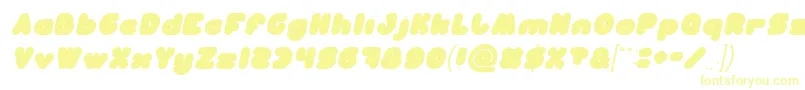 フォントMOONLIGHT Italic – 黄色のフォント