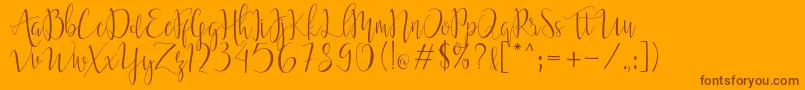 Police Moonlight Regular – polices brunes sur fond orange
