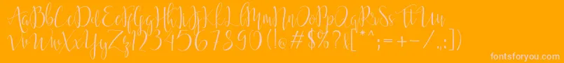 Police Moonlight Regular – polices roses sur fond orange