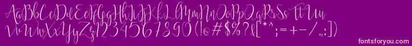 Czcionka Moonlight Regular – różowe czcionki na fioletowym tle